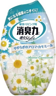 118649 "ST" "Shoushuuriki" Жидкий дезодорант – ароматизатор для комнат с ароматом ромашки 400 мл. 1/18