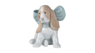 Фигурка NAO Щенок в подарок 10х9х8 см, фарфор