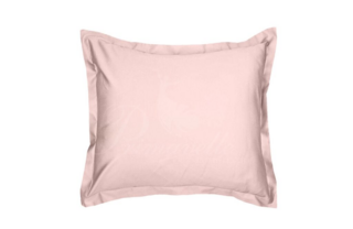 Наволочка из однотонного сатина с ушками розовая, размер 52x74