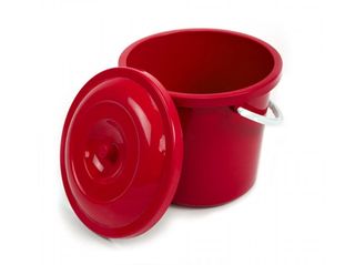 Ведро пластмассовое 8,0л с крышкой Люкс (Галс/Юнипласт)