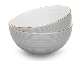 3684 FISSMAN Набор из 2 мисок FIRMINA gray 14,5х7см / 620мл (фарфор)