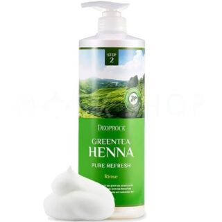 031480 "DEOPROCE" Смягчающий бальзам для волос с хной и экстрактом зеленого чая 1000 мл 1/20