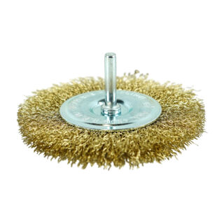 Кордщётка дисковая (латунированная сталь 0.3 мм, диаметр 100 мм, хвостовик 6 мм) BERGER BG1731