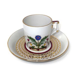 Чашка кофейная с блюдцем Гербовая Замоскворечье, Императорский фарфоровый завод