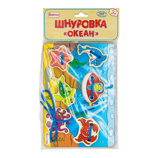 Шнуровка Океан, развивающая игрушка для детей, арт. ШН1203