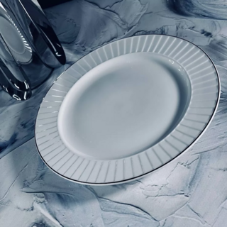 Набор из 6 тарелок, Lenardi серия MARZIPAN GREY, диаметр 23 см, в подарочной упаковке, фарфор, арт.102-044