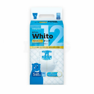 537702 "Whito" Детские подгузники (для девочек и мальчиков) 60 шт., 4-8 кг (S) 12 часов 1/4