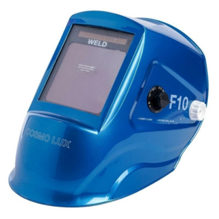 Маска сварочная COSMO LUX F10 Синяя 103*90 мм DIN 3/4-8/9-13 (внеш. регул) WELD NEW
