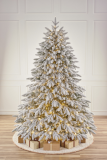 Ель заснеженная Max Christmas с лампочками  Романовская 2,7 м