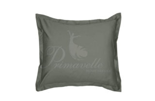 Наволочка из однотонного сатина с ушками графит, размер 52x74