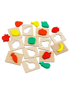 Сортер Овощи-фрукты, развивающая игрушка для детей, арт. СОР42