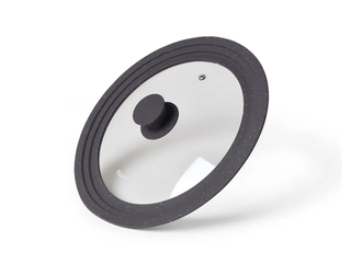 Крышка для посуды TRIPLEX 24/26/28см Многоразмерная, цвет Темно-серый (стекло)