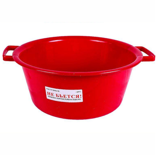 Таз пластмассовый 12,0л пищевой с ручками ПВД мягкий (Онест)