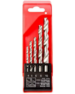 Набор сверл по металлу RedVerg 5 шт HSS-G, 4-10 мм(501031)
