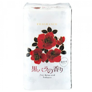 Парфюмированная туалетная бумага Shikoku Just Relax and Softness Black Rose двухслойная, с элегантным ароматом черной розы, 30м, 12 рулонов