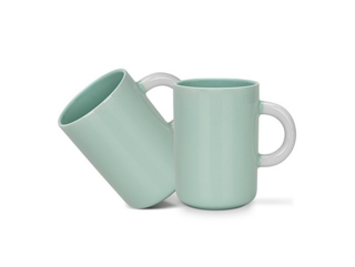 3748 FISSMAN Набор из 2-х кружек 540 мл GREEN (фарфор)