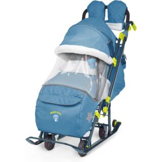 Санки Ника Детям 7-7 джинсовый стиль синий 1/1 НД7-7