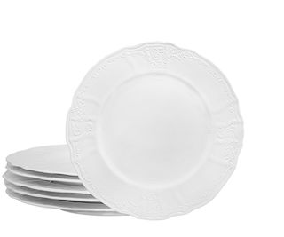 Набор из 6 тарелок Lenardi MARIA в подарочной упаковке, фарфор, 21,5 см