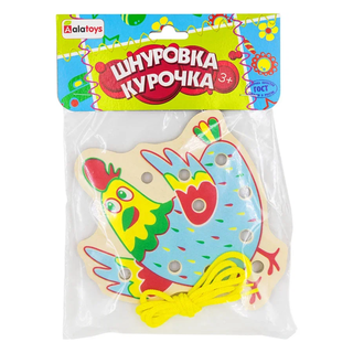 Шнуровка Курочка, развивающая игрушка для детей, арт. ШН45