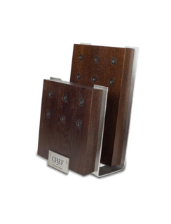 CH-001/BR Подставка с магнитными держателями для 6-ти ножей (коричневая)