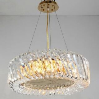 Люстра Lenardi диаметр 60 см, высота 22 см, кристаллы, нержавеющая сталь, арт. 299-235