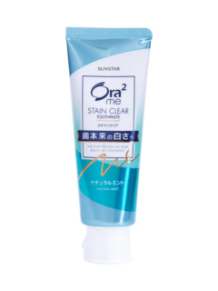 Зубная паста Sunstar Ora2 для удаления налета и придания белизны зубам, со вкусом натуральной мяты, мини-упаковка 20 г