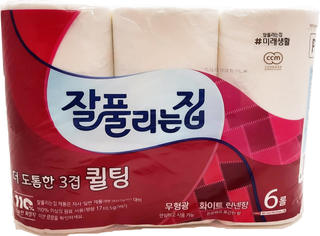 Туалетная бумага MIRAE Жасмин 3-х слойная, 6х25м