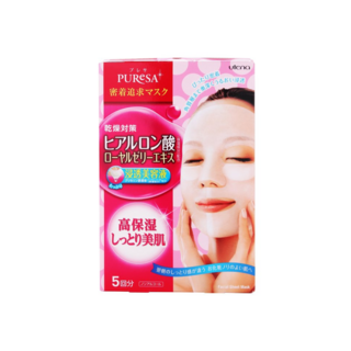 296626 "UTENA" "Puresa" Увлажняющая маска с гиалуроновой кислотой и маточным молочком 5шт.х15 мл., 1/36