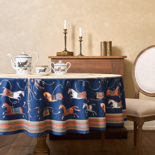 СКАТЕРТЬ КРУГЛАЯ "PASSAGE"150 СМ  ,БЕЖЕВЫЙ, 100% ХЛОПОК ,ТВИЛ