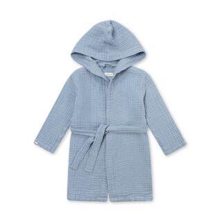 Детский муслиновый халат LUKNO, лед на лужах, рост 116-122 см
