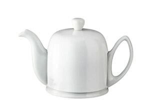 SALAM White Monochrome - Чайник заварочный на 4 чашки белый с крышкой белого цвета 700 мл фарфор