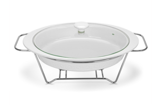 13710 FISSMAN Мармит овальный PARMIGIANO 36x25,7x6,1см / 1,9л (фарфор)