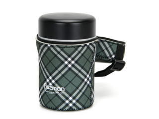 9858 FISSMAN Термос для еды 750мл в Клетчатом чехле (нерж.сталь)