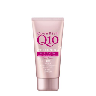 Глубокоувлажняющий и осветляющий густой крем "CoenRich" для рук длительного действия с коэнзимом Q10 (аромат персика) 80 г