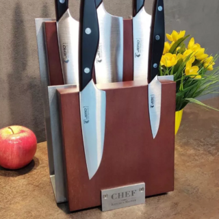 CH-001/CH Подставка с магнитными держателями для 6-ти ножей (вишня)