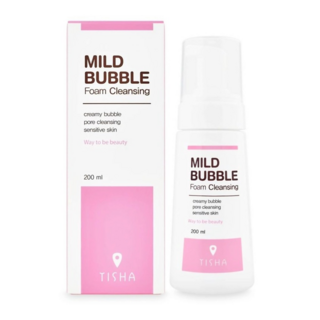 TISHA Мягкая пузырьковая очищающая пенка для чувствительной кожи, 200 мл