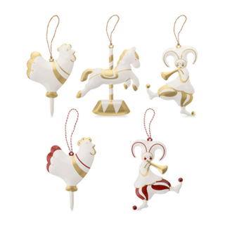 Набор ёлочных игрушек LUKNO "Ярмарка", 5 шт, красный