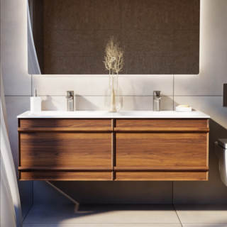 Тумба под раковину подвесная Bridget 120 Черный орех  ABR12W22D000