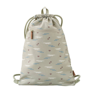 Сумка-рюкзак для бассейна Fresk "Забавный крокодил", дымчато-зеленая