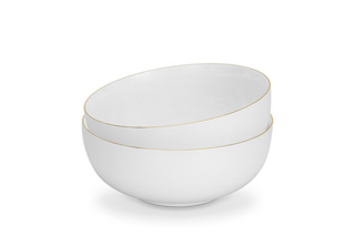3659 FISSMAN Набор из 2 мисок FLOREE 18см /1200мл (фарфор)