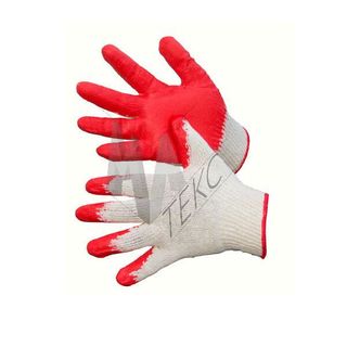 Перчатки ПВХ, одинарный облив, 10 пар