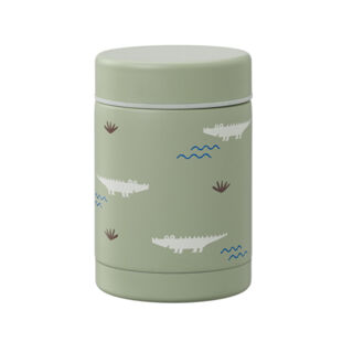 Термос для еды Fresk "Забавный крокодил", дымчатый зеленый, 300 мл