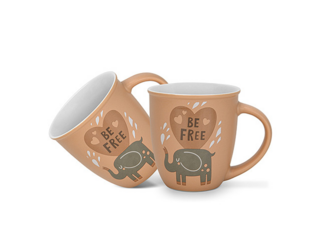 3721 FISSMAN Набор из 2-х кружек 380 мл BE FREE (фарфор)