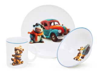 14183 FISSMAN Набор посуды 3 пр.(фарфор)