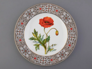 ПОДАРОЧНЫЙ НАБОР тарелка декоративная, форма Европейская Мак восточный, 270 мм