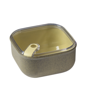 6631YB Контейнер квадратный 420 мл оливковый Omada, растительные волокна ромашки