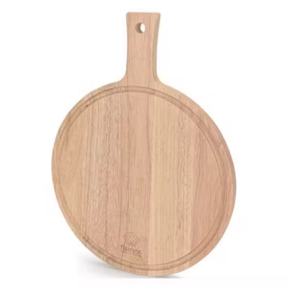 8069 FISSMAN Доска разделочная круглая с ручкой 40x30x1,5см (гевея)
