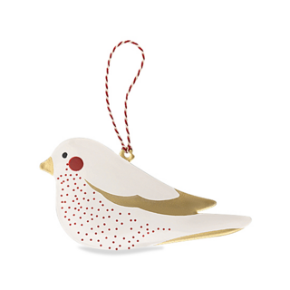 Ёлочная игрушка LUKNO Снегирь, красный