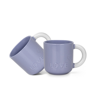 3740 FISSMAN Набор из 2-х кружек 400 мл LILAC (фарфор)