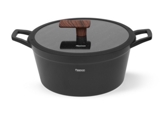 14530 FISSMAN Кастрюля FILOMENA 28x13,5см / 5,7л со стеклянной крышкой (алюминий)